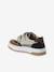 Leather Hook-&-Loop Trainers for Children, Designed for Autonomy set brown 