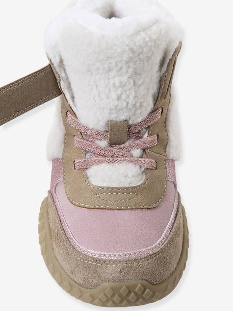 Synthetic Faux Fur-Lined Trainers for Girls set pink 