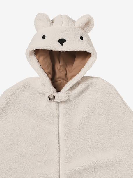 Travel Poncho Adaptable to Car Seat & Baby Carrier beige+ecru 
