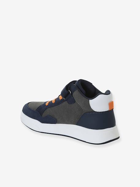 High-top trainers with touch-and-close fastening and elasticated laces for children in nursery school collection set blue 