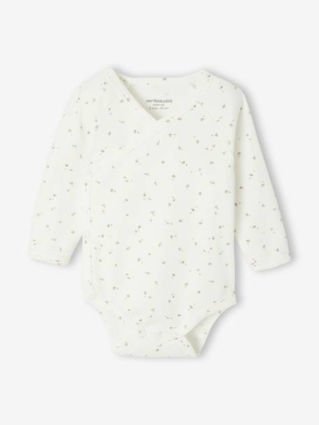 Pack of 2 Long-Sleeved Bodysuits, Newborn Special rose 