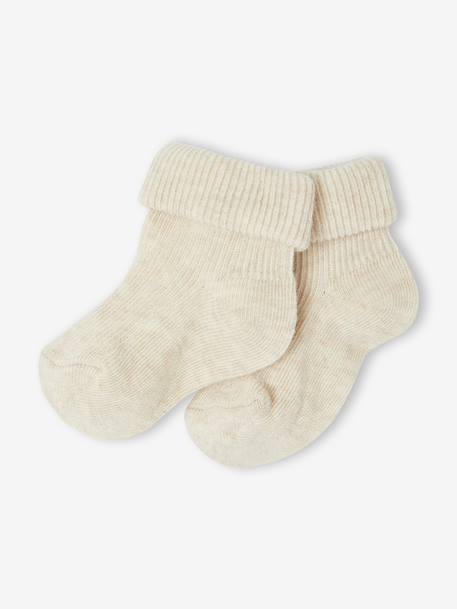 Set of Plain Trousers & Socks marl beige 