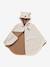 Travel Poncho Adaptable to Car Seat & Baby Carrier beige+ecru 