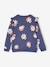 Sweatshirt with Ruffles & Message for Girls grey green+ink blue+vanilla 