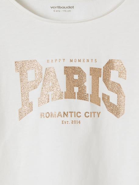 Long-Sleeved T-Shirt for Girls, BASICS ecru+pale pink 