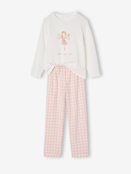 'Dancer' Flannel Pyjamas for Girls rose 