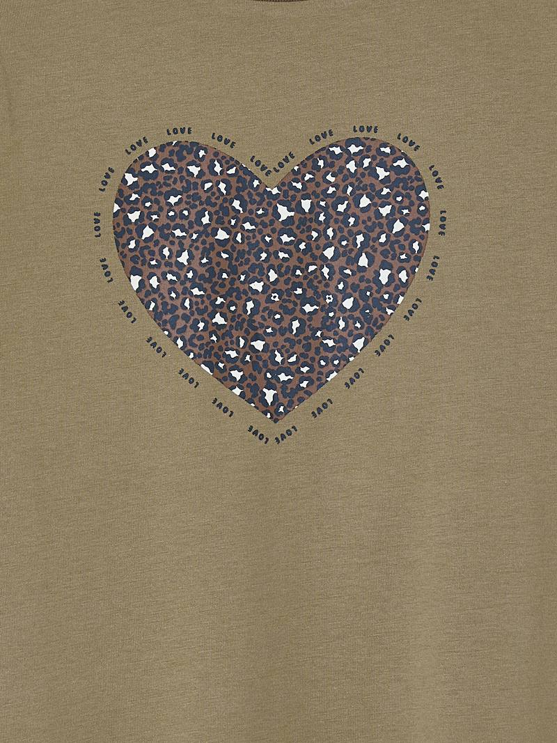 Sequinned Top for Girls - olive, Girls | Vertbaudet