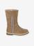 Faux-Fur Lined Zip-Up Boots for Girls camel 