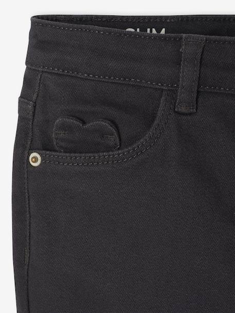 MorphologiK slim trousers for girls, medium anthracite+rosy 