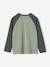 Top with Graphic Motif & Raglan Sleeves for Boys khaki+lichen+marl white+pecan nut 