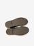 Leather Boots for Girls camel+Dark Blue+printed black 