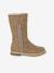 Zip-Up Faux-Fur Lined Boots for Girls camel 