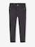 Slim-fit trousers for girls with a slim build anthracite+rosy 