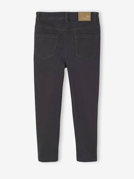 Slim-fit trousers for girls with a slim build anthracite+rosy 