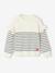 Jumper with Ruffled Sleeves for Girls ecru+mauve+red+striped navy blue 