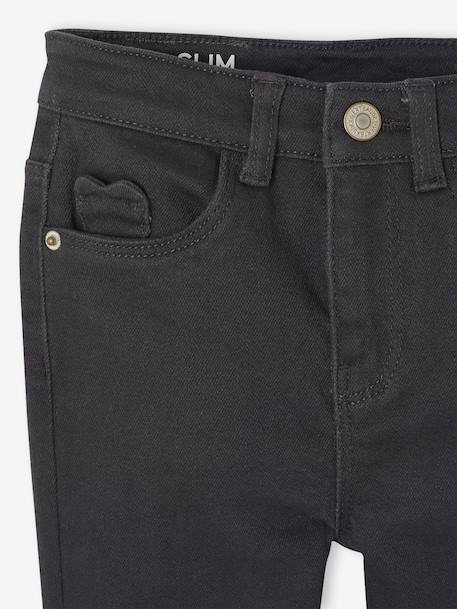 MorphologiK slim trousers for girls anthracite+rosy 