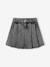 Pleated Denim Skirt, for Girls denim grey+stone 