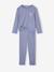 Pack of 2 Pyjamas in Ribbed Knit with Heart Print for Girls navy blue 