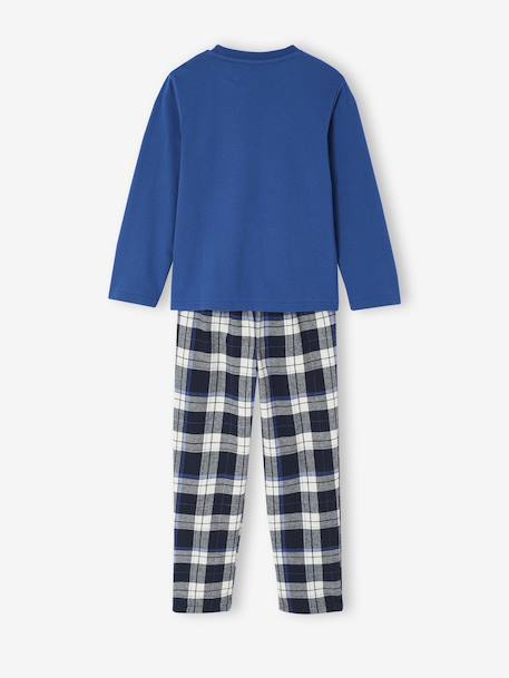 Dinosaur Print Flannel Pyjamas for Boys navy blue 