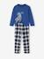 Dinosaur Print Flannel Pyjamas for Boys navy blue 