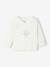 Cardigan with Print, Front Fastening, for Newborns aqua green+ecru 