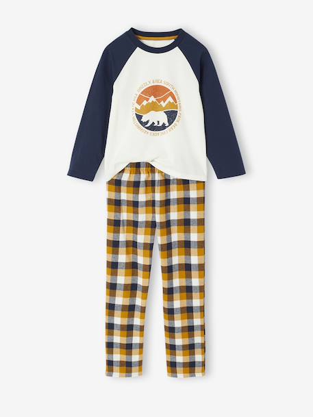 Flannel Bear Pyjamas for Boys ochre 