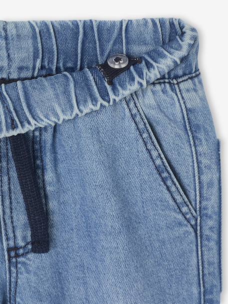 Loose Fit Denim Cargo Trousers for Boys double stone 