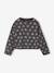 Long-Sleeved Crop Top anthracite+ecru 