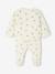 Quilted Set: Cardigan + Fully Printed Footed Trousers ecru+rose 