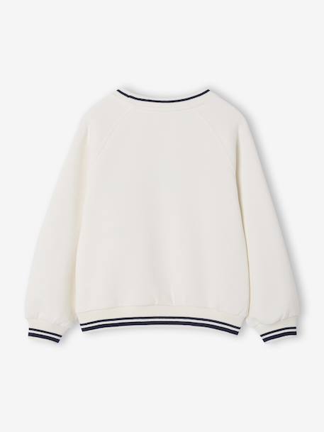 Tennis Club Motif Sweatshirt for Girls ecru 