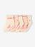 Pack of 5 Pairs of 'Hearts' Socks for Babies old rose 