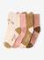 Pack of 4 Pairs of 'Animals' Socks for Babies rose 
