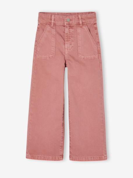 Wide Leg MorphologiK Trousers for Girls coral+grey green+khaki+old rose 