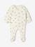 Quilted Set: Cardigan + Fully Printed Footed Trousers ecru+rose 