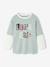 T-Shirt with Flocked Layered Effect for Boys aqua green 