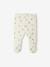 Quilted Set: Cardigan + Fully Printed Footed Trousers ecru+rose 