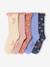 Pack of 5 pairs of 'fleurettes' socks for girls blush 