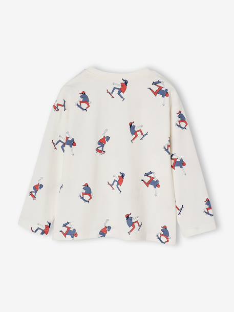 Long-Sleeved T-Shirt with a HAPPY LA Print for Boys printed white 