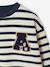 Sweatshirt with Wide Stripes & Bouclé Badge for Boys striped blue+striped green+striped red 