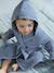 Little Dino Bathrobe for Babies BLUE DARK SOLID 