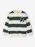 Sweatshirt with Wide Stripes & Bouclé Badge for Boys striped blue+striped green+striped red 