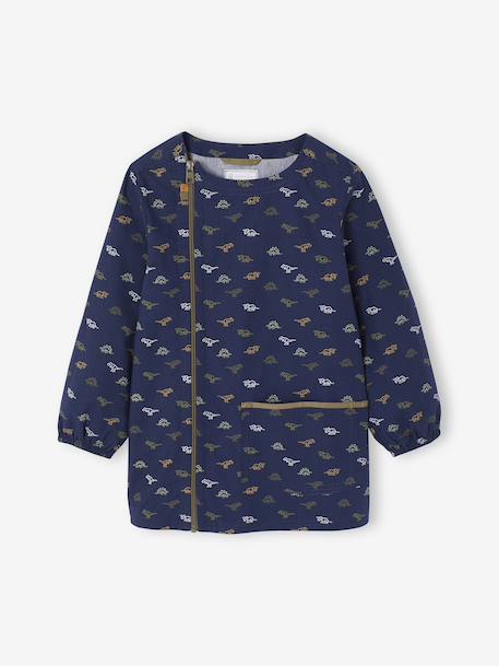 Dinosaur smock for boys indigo 