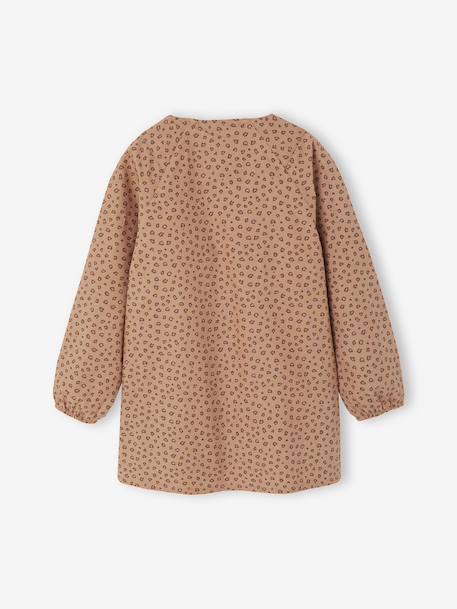 Girl's leopard print smock beige 