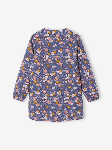 Customisable Flowers girl's smock navy blue 