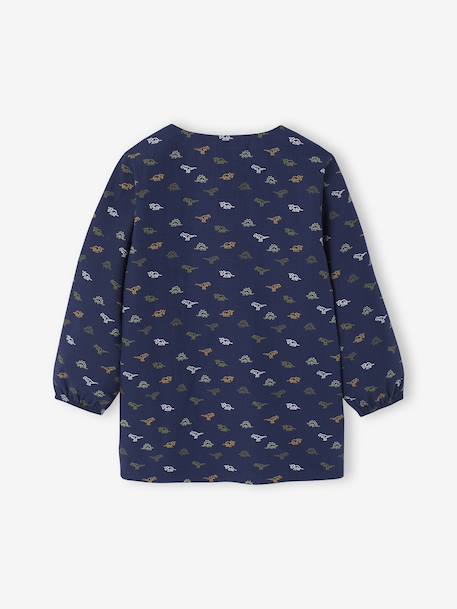 Dinosaur smock for boys indigo 
