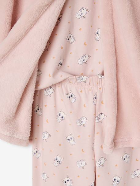 Dress-Up Cat Pyjamas for Girls pale pink 