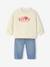 Sweatshirt and wide-leg jeans set for babies vanilla 