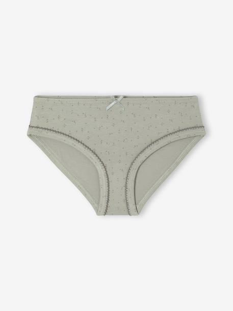 Pack of 7 Hearts Briefs for Girls rose 