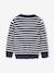 Basic Round-Neck Long-Sleeved Jumper for Boys navy blue+striped blue 