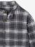 Boy's long-sleeved flannel shirt chequered grey 